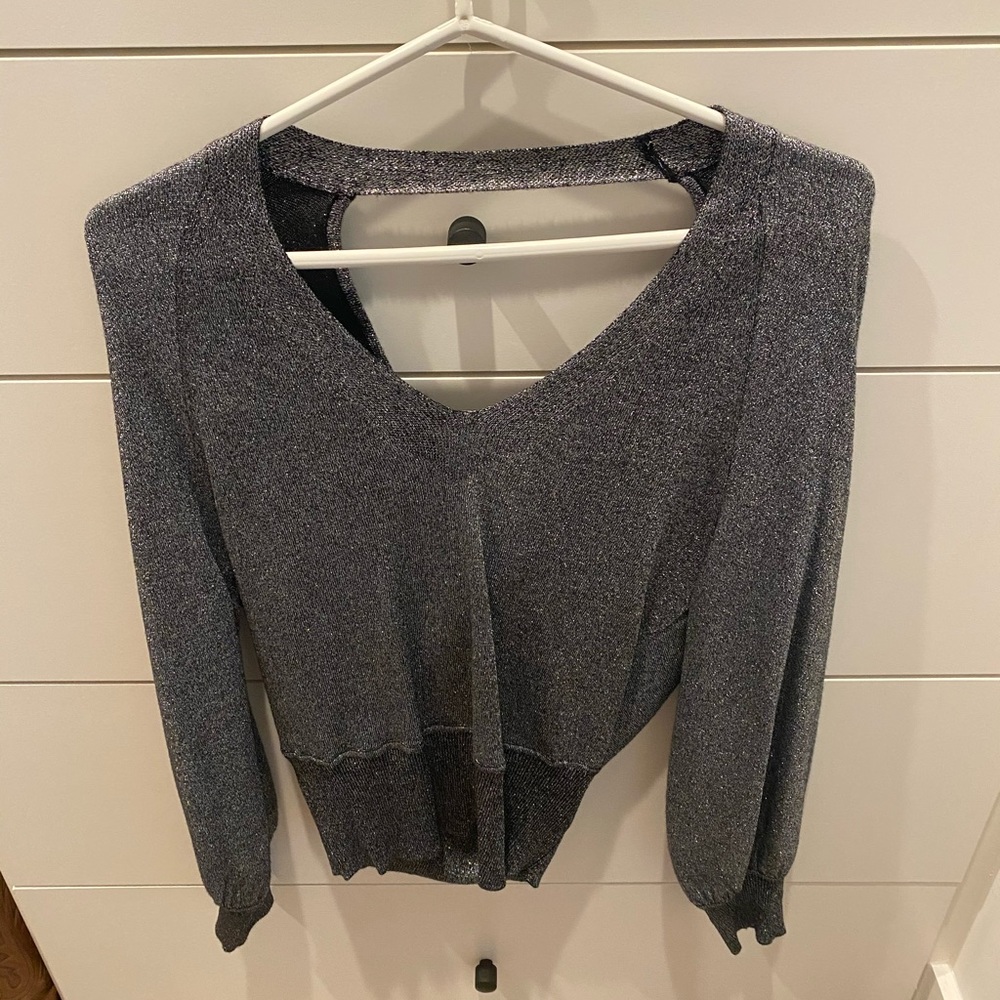 NWOT 7 for all Mankind Sparkly Metallic Sweater